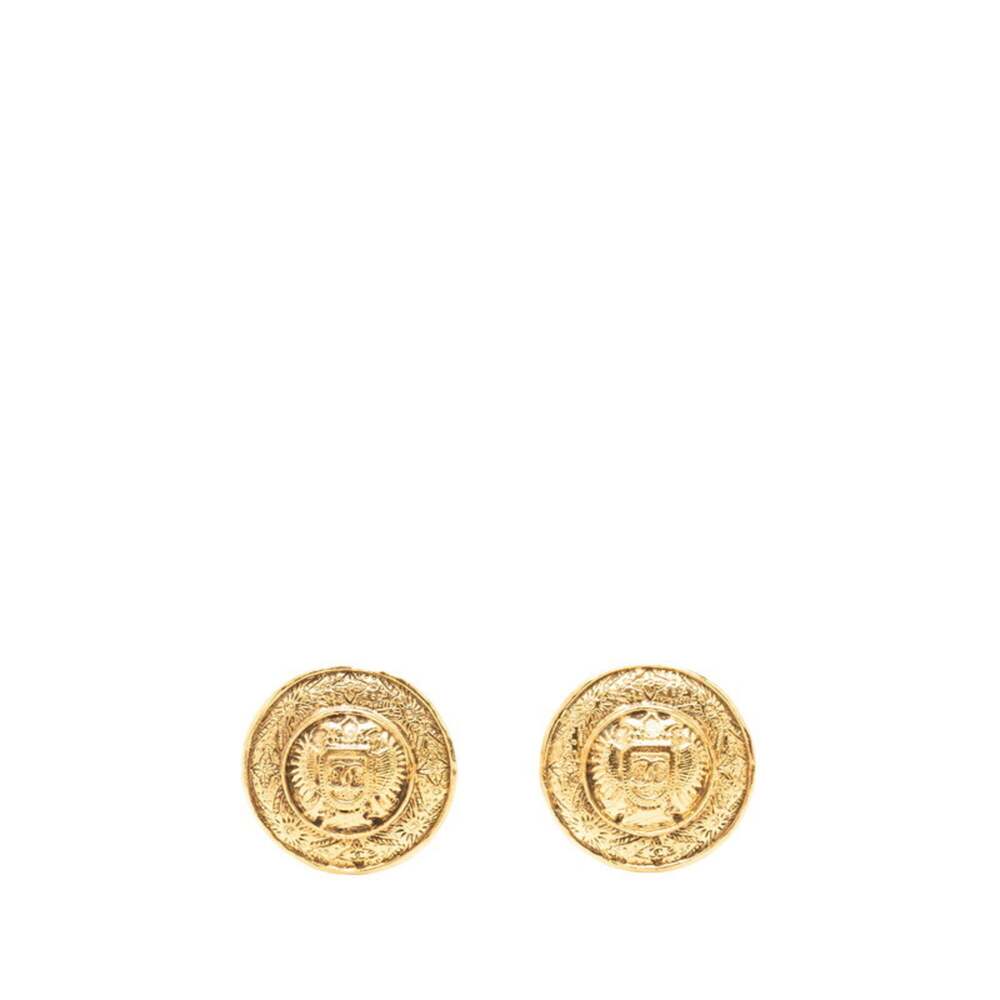 Chanel Cc Logo Round Clip-On Earrings #261277C68B